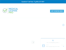 Tablet Screenshot of medicallicensepro.com